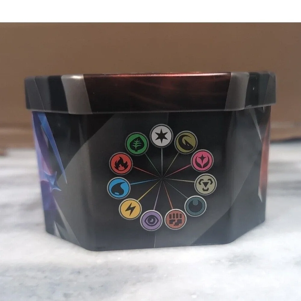 Pokemon TCG Necrozma Prism Tin Empty Card‎ Storage Dusk Mane Dawn Wings 2018